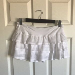 Lululemon Adorable White Skort with ruffles